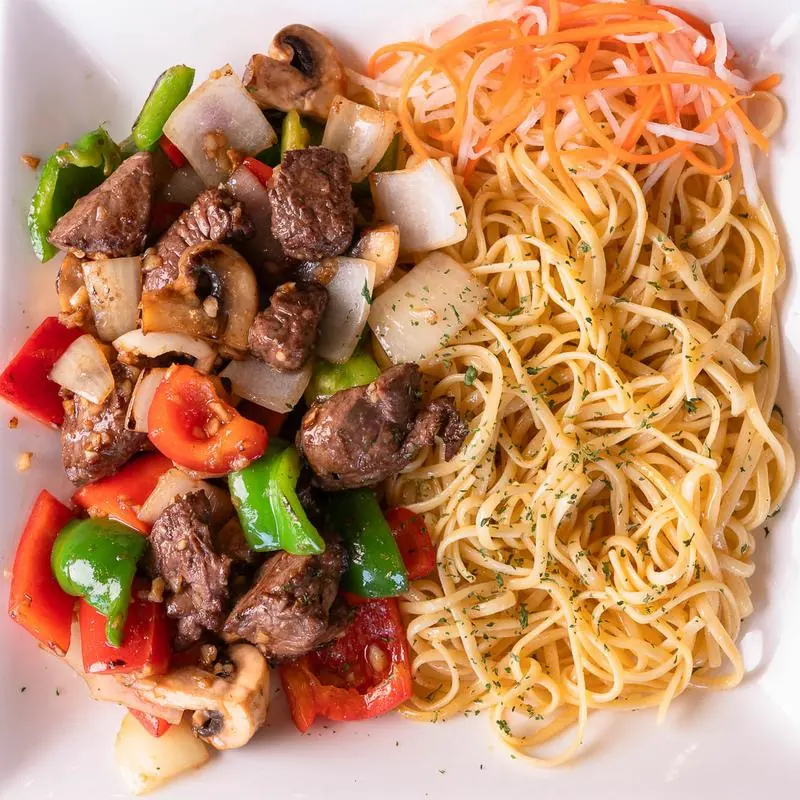 21. Shaking Beef Garlic Noodles