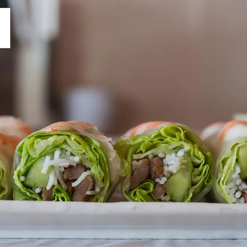 Fresh Vietnamese spring rolls at Pho Mama in Fremont, CA